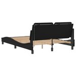 vidaXL Cadre de lit avec LED sans matelas noir 140x200 cm