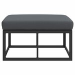 vidaXL Mobilier de jardin avec coussin Noir Aluminium