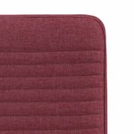 vidaXL Chaises à manger lot de 4 rouge bordeaux tissu