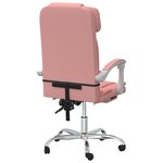 vidaXL Fauteuil inclinable de bureau Rose Similicuir