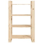 Vidaxl bibliothèque/séparateur de pièce 80x35x125 cm pin massif