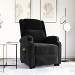 Vidaxl fauteuil de massage noir velours