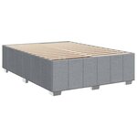 vidaXL Sommier à lattes de lit avec matelas Gris clair 140x190cm Tissu