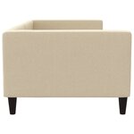 vidaXL Lit de repos sans matelas crème 90x200 cm tissu