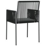 vidaXL Chaises de jardin et coussins lot de 6 noir 54x60 5x83 5 cm