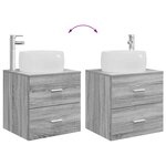 vidaXL Vanité de lavabo mural Sonoma gris 49 5 x 44 5 x 66 cm