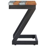 Vidaxl table basse 30 x 30 x 50 cm bois de teck massif et polyrésine