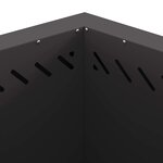 vidaXL Foyer sans fumée Noir 58 x 58 x 51 cm Acier