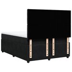vidaXL Sommier à lattes de lit et matelas Noir 160x200 cm Velours