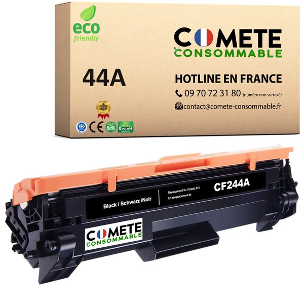 44A - 1 Toner compatible avec HP 44A CF244A Noir - COMETE