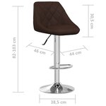 vidaXL Tabourets de bar lot de 2 marron similicuir