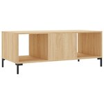 vidaXL Table basse chêne sonoma 102x50x40 cm bois d'ingénierie