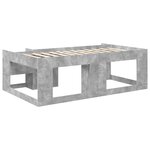 vidaXL Cadre de lit pour enfants avec rangement Gris béton 90 x 190 cm