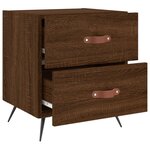 vidaXL Tables de chevet 2 Pièces chêne marron 40x35x47 5 cm