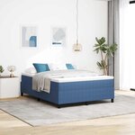 vidaXL Cadre de lit plateforme Bleu 140 x 200 cm