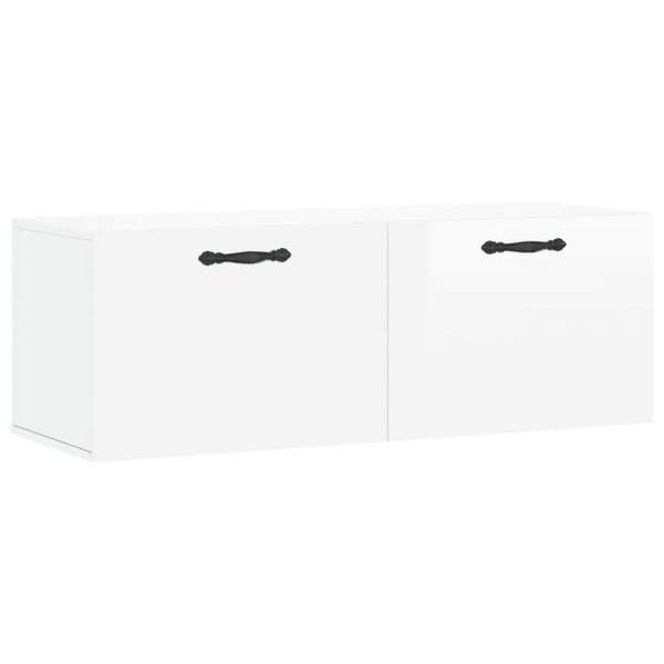 vidaXL Armoire murale blanc brillant 100x36 5x35 cm bois d'ingénierie