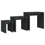 vidaXL Tables basses gigognes 3 Pièces noir bois d'ingénierie