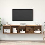 vidaXL Ensemble de meubles TV 2 Pièces Vieux bois 37 x 37 x 142.5 cm