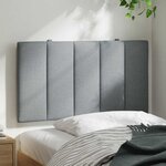 vidaXL Coussin de tête de lit Hanko gris clair 80 cm tissu