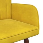 vidaXL Sofa 2 places Jaune 115 x 61 x 87 cm Velours