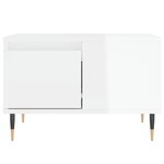 vidaXL Table basse blanc brillant 55x55x36 5 cm bois d'ingénierie