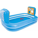 Piscine gonflable rectangulaire avec jeux d'adresse