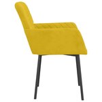 vidaXL Chaises à manger lot de 2 Jaune Velours
