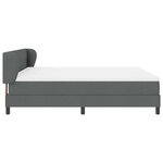 vidaXL Lit boxspring avec matelas Gris foncé 180 x 200 cm tissu