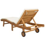 vidaXL Transat Marron et crème Polyester