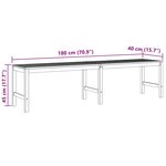 vidaXL Banc de jardin 180 cm bois de teck solide