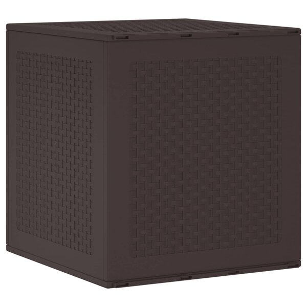 vidaXL Boîte de rangement Marron 55 x 53 x 57 cm Polypropylène