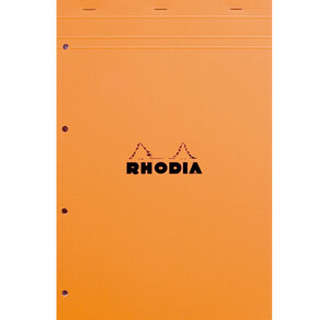 Bloc ORANGE N°20 21x31 8cm 80F agrafées 80g Q.5x5 perf. 4t RHODIA
