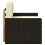 vidaXL Sofa de milieu extérieur Bois d'Acacia Massif Naturel