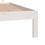 vidaXL Cadre de lit Blanc Bois de pin massif 160x200 cm