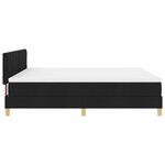 vidaXL Lit à ressort avec matelas & LED noir 180x200 cm tissu