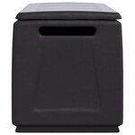 vidaXL Boîte de rangement de jardin 138x53x57 cm 330 L Gris foncé noir