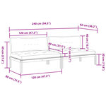 vidaXL Canapés centraux palette de jardin et coussins 2Pièces bois acacia