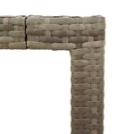 vidaXL Table de jardin dessus en verre Gris 190x90x75cm Résine tressée