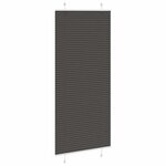 vidaXL Store plissé noir 95x200 cm largeur du tissu 94 4 cm polyester