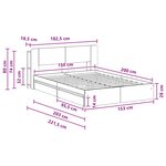vidaXL Cadre de lit avec rangement Sonoma gris 150 x 200 cm
