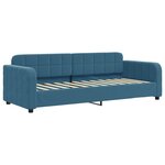 vidaXL Lit de jour avec lit gigogne et matelas bleu 80x200 cm velours