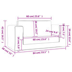 vidaXL Canapé-lit enfants 2 places gris clair peluche douce