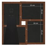 vidaXL Collage de cadres photo pour photo de 4x(10x15 cm) Marron MDF