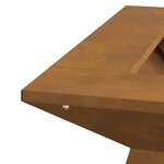 vidaXL Braise Marron 48 x 48 x 40 cm Acier résistant aux intempéries