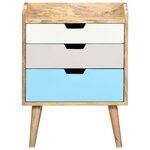 vidaXL Table de chevet 47x35x63 cm Bois de manguier solide