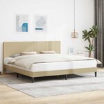 vidaXL Cadre de lit avec tête de lit Gris Vert Clair 180 x 200 cm