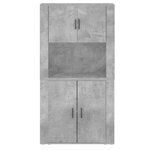 vidaXL Buffet haut Gris béton Bois d'ingénierie