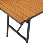vidaXL Table à manger - Noir  110x55x62 cm  en bois d'acacia massif