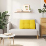 vidaXL Coussin de Dos Jaune clair 80 x 24 x 50 cm tissu