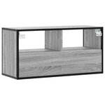 vidaXL Meuble TV sonoma gris 80x31x39 5 cm bois d'ingénierie et métal